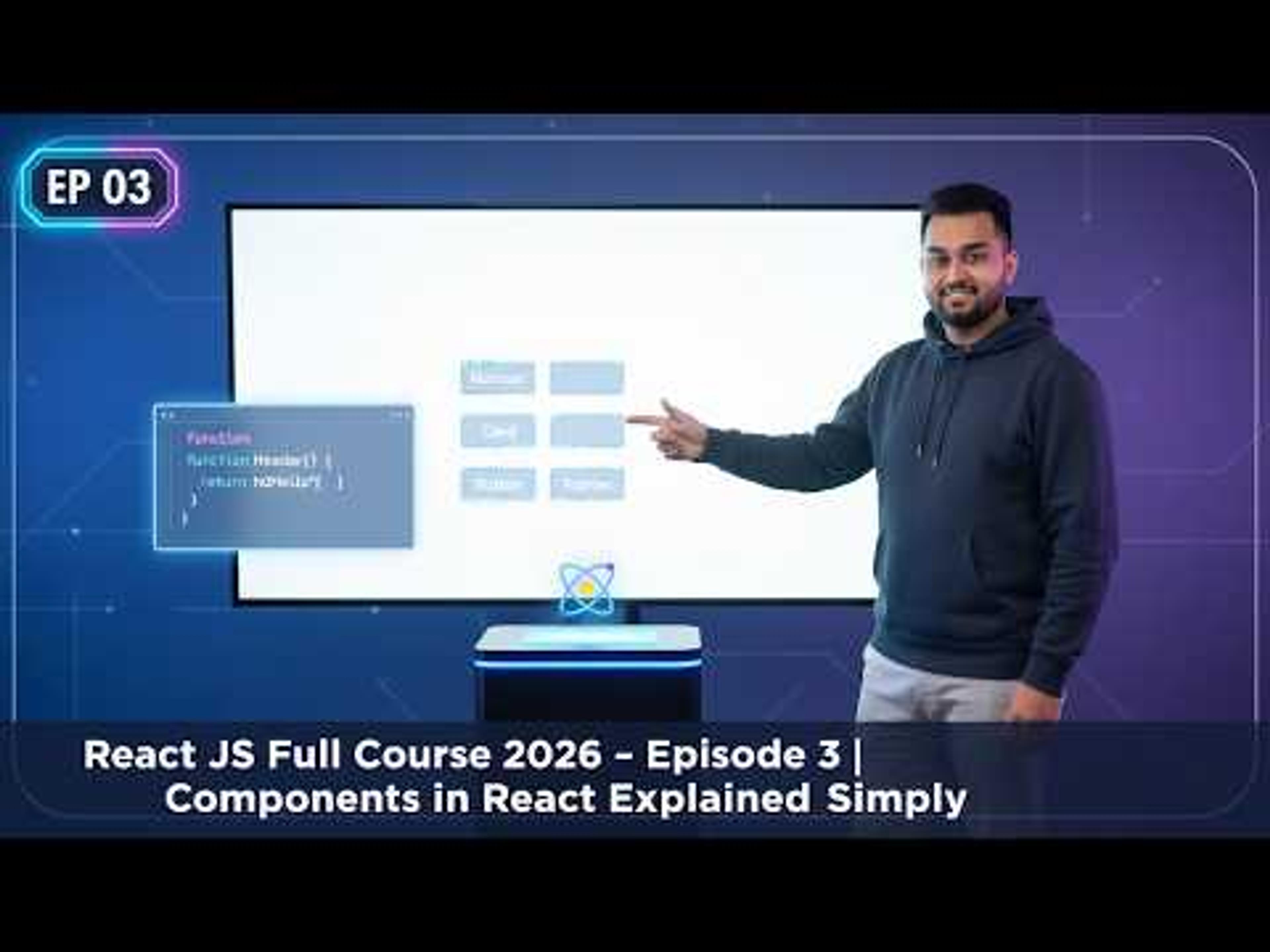 React JS Full Course 2026 | Beginner to Advanced with Projects (Hindi)