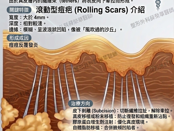 滾動型痘疤 Rolling Scars