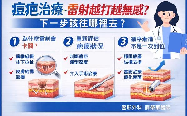 痘疤治療--雷射越打越無感？下一步該往哪裡去?