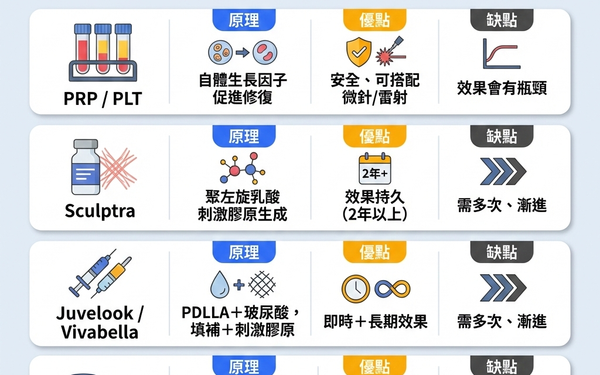 四大微整注射治療方式