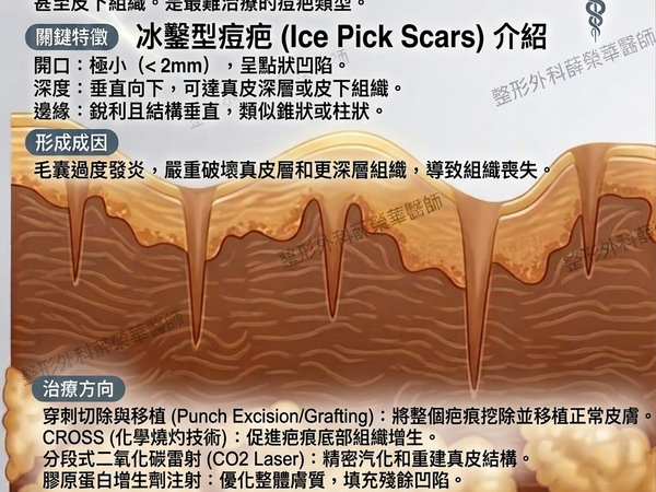 冰鑿型痘疤 Icepick Scars