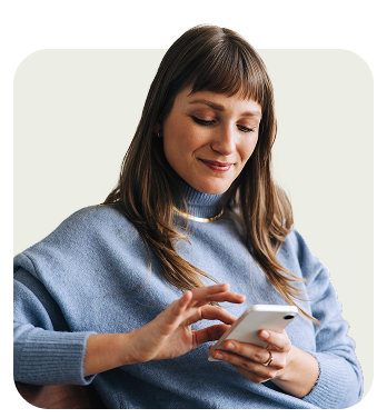 Lady using mobile phone