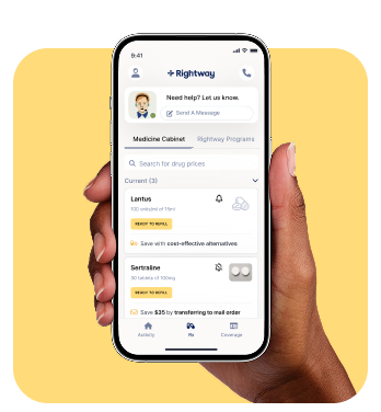 Rightway app on phone screen