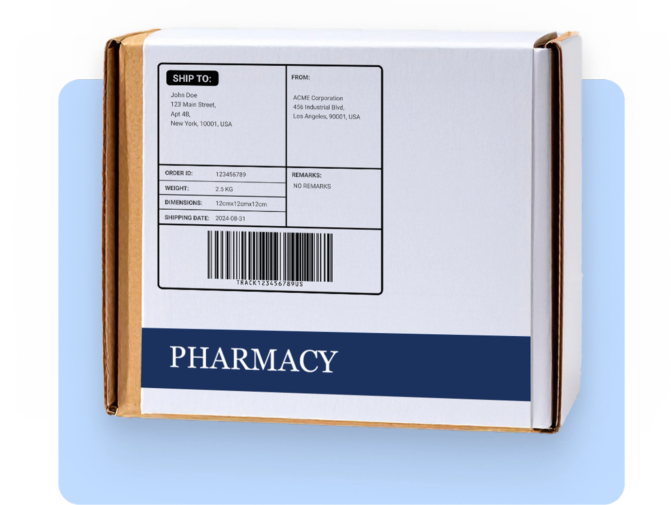 mail order pharmacy shipping box