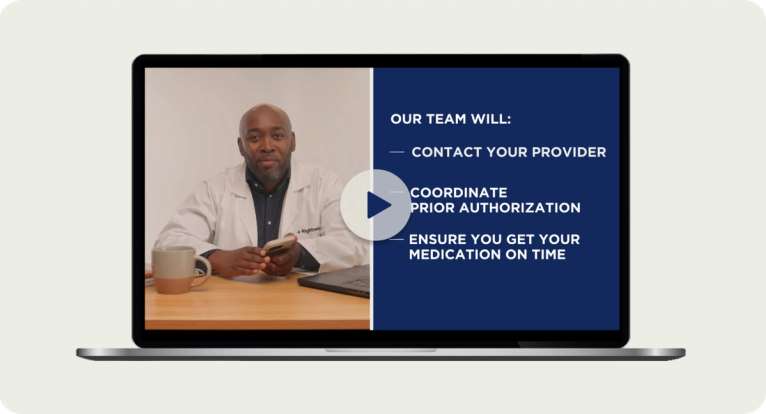 Accessing specialty medications video in laptop