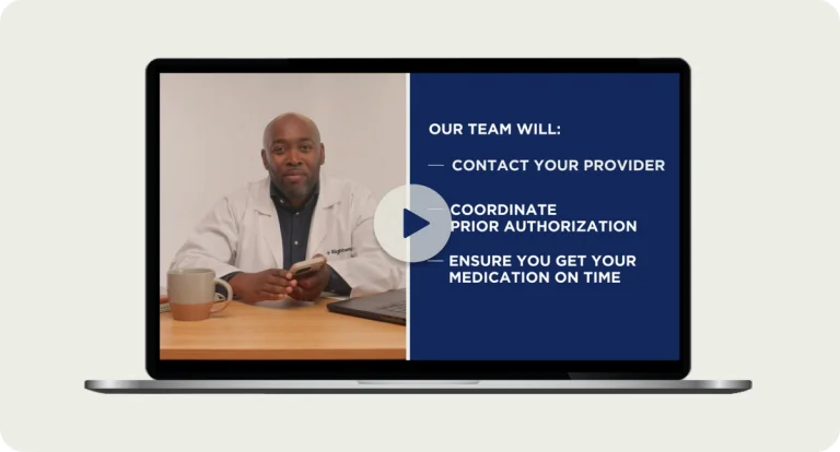 Accessing specialty medications video in laptop