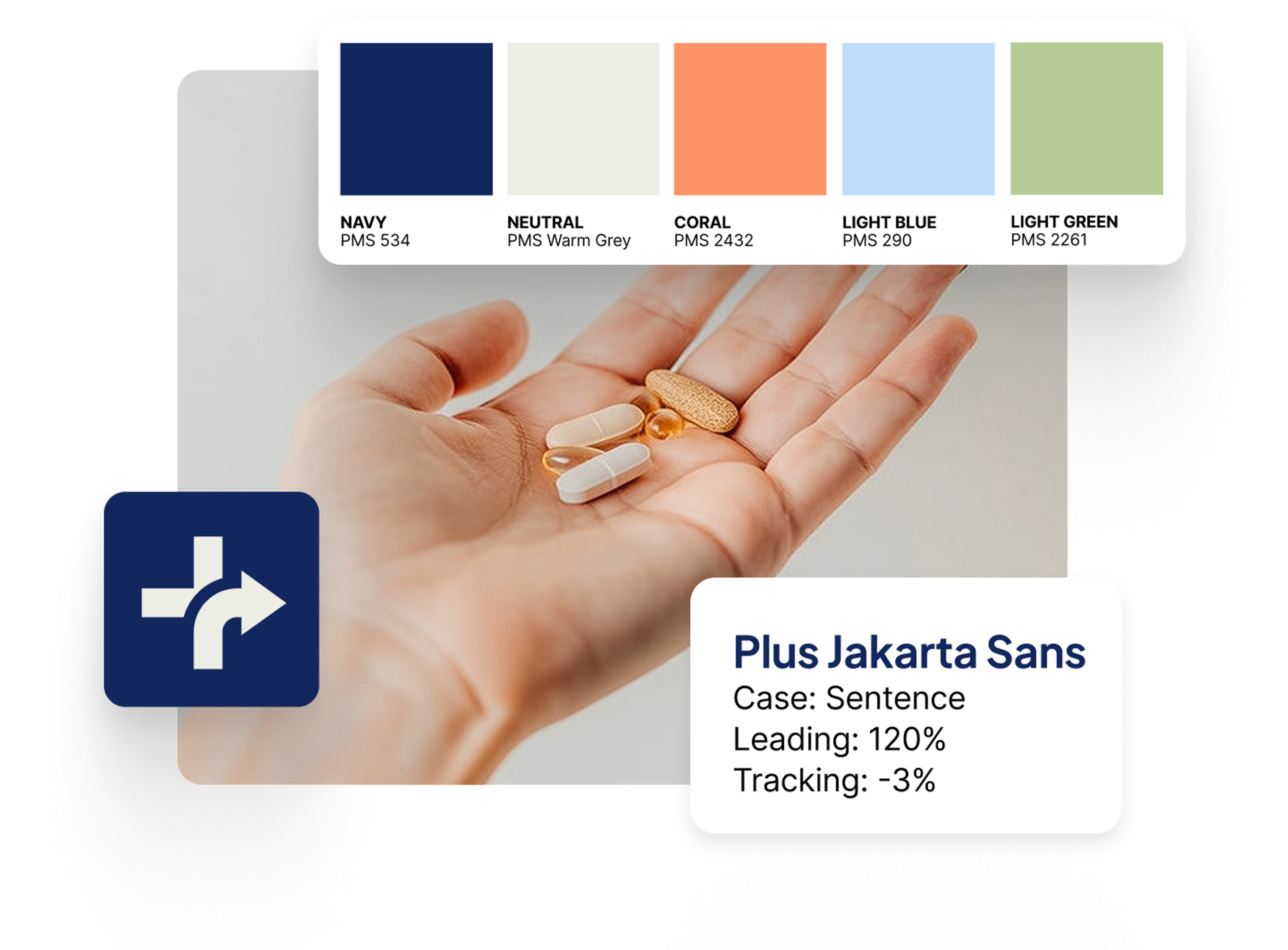 Collage of brand elements