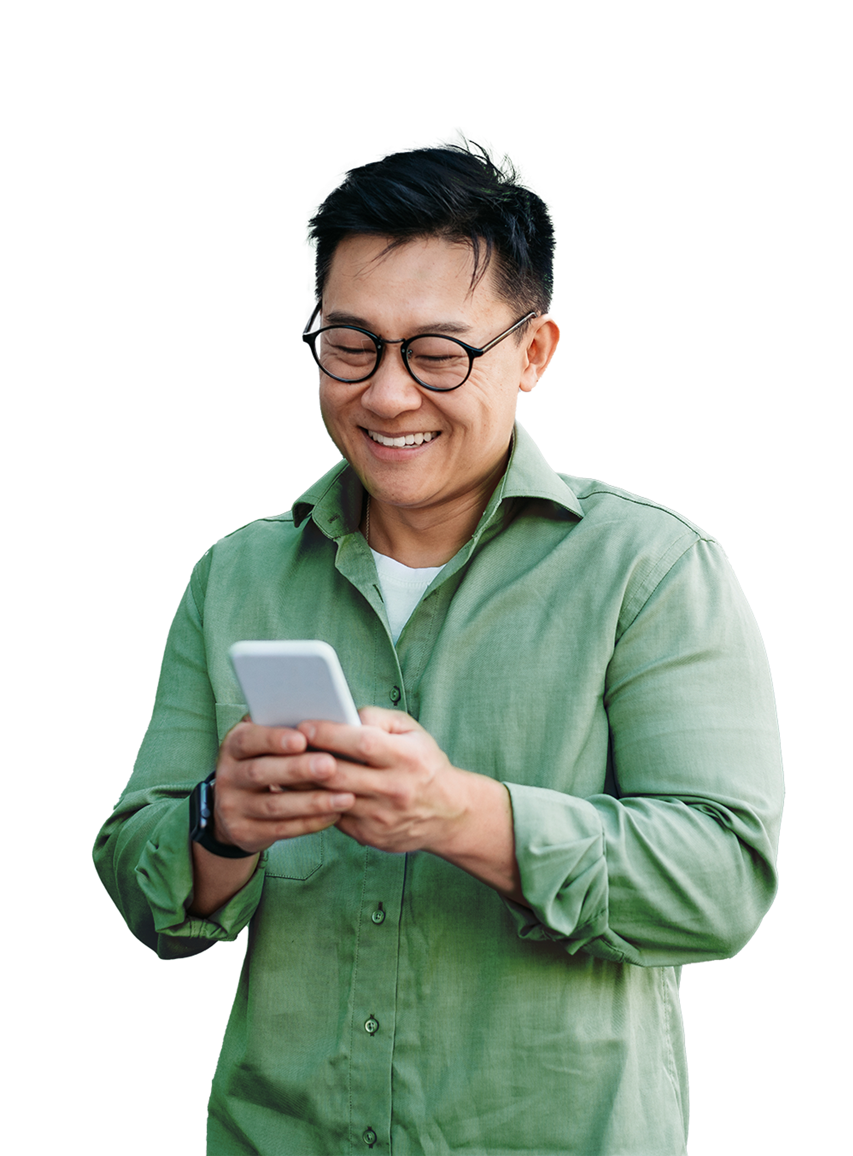 man on phone