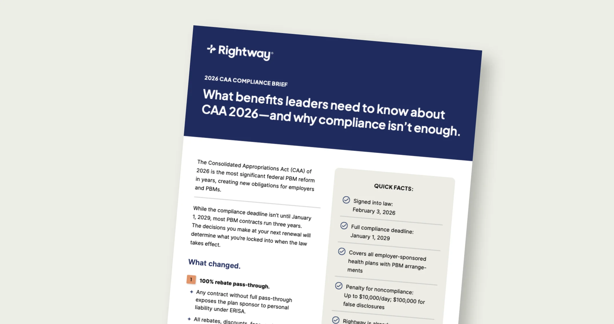 What benefits leaders need to know about CAA 2026—and why compliance isn't enough.