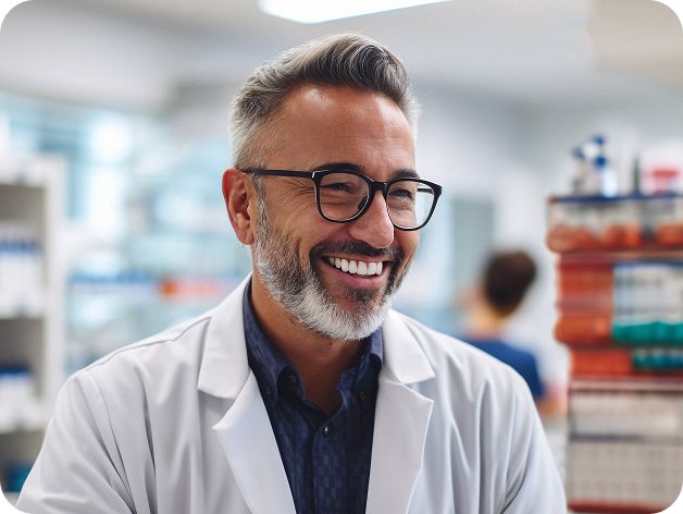 Smiling pharmacist