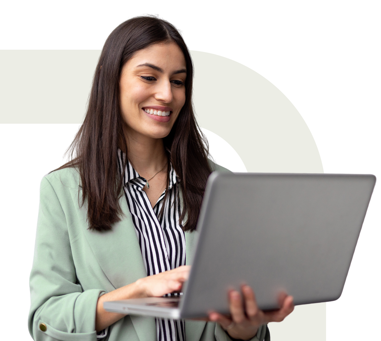 Lady using laptop