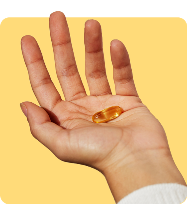 pill on a hand