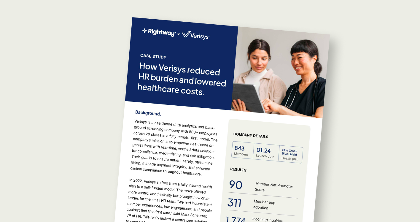 How Verisys reduced HR burden and lowered healthcare costs.