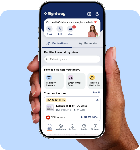 smart phone showing rightway support