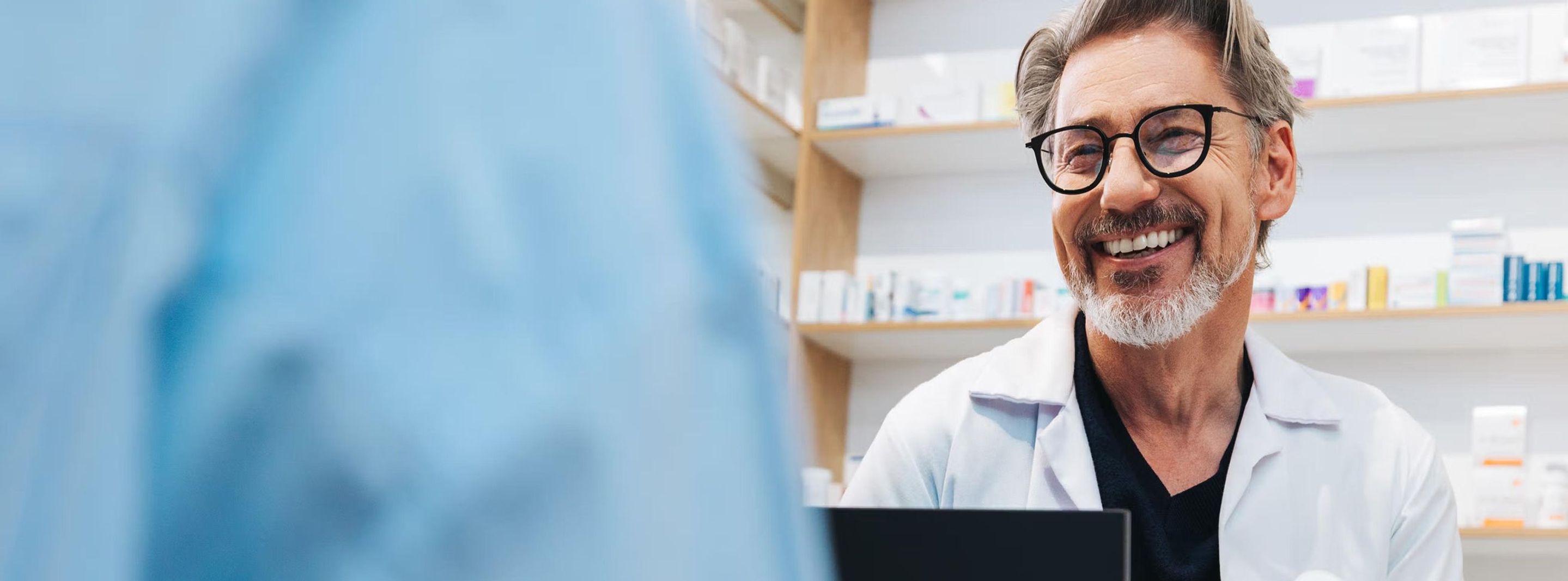 Healthcare professional smiling