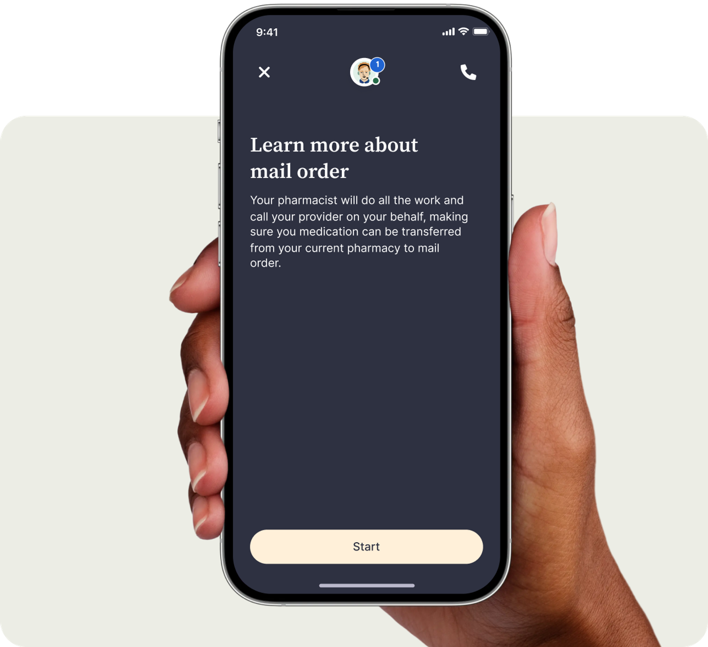 hand holding phone