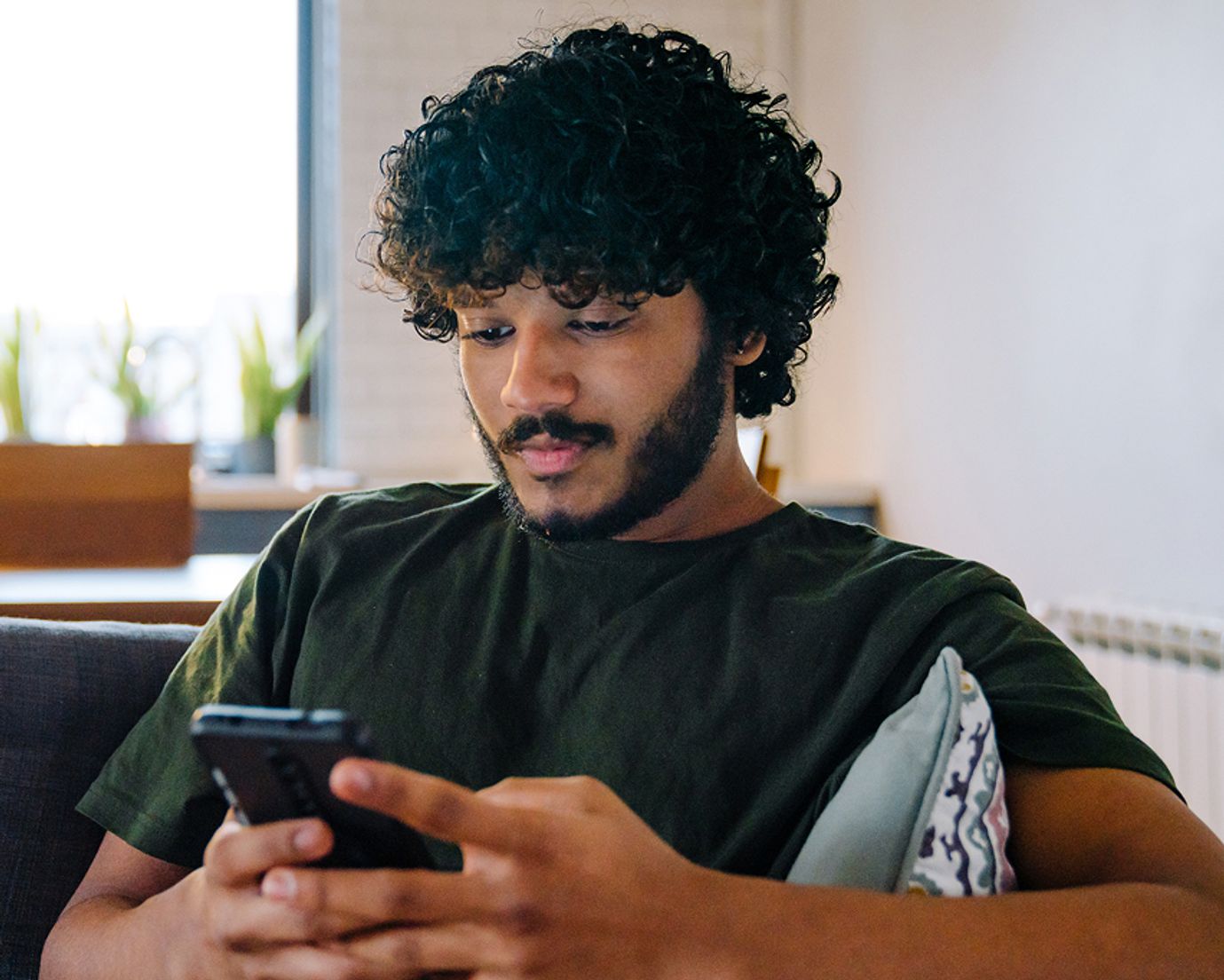 Man looking at phone