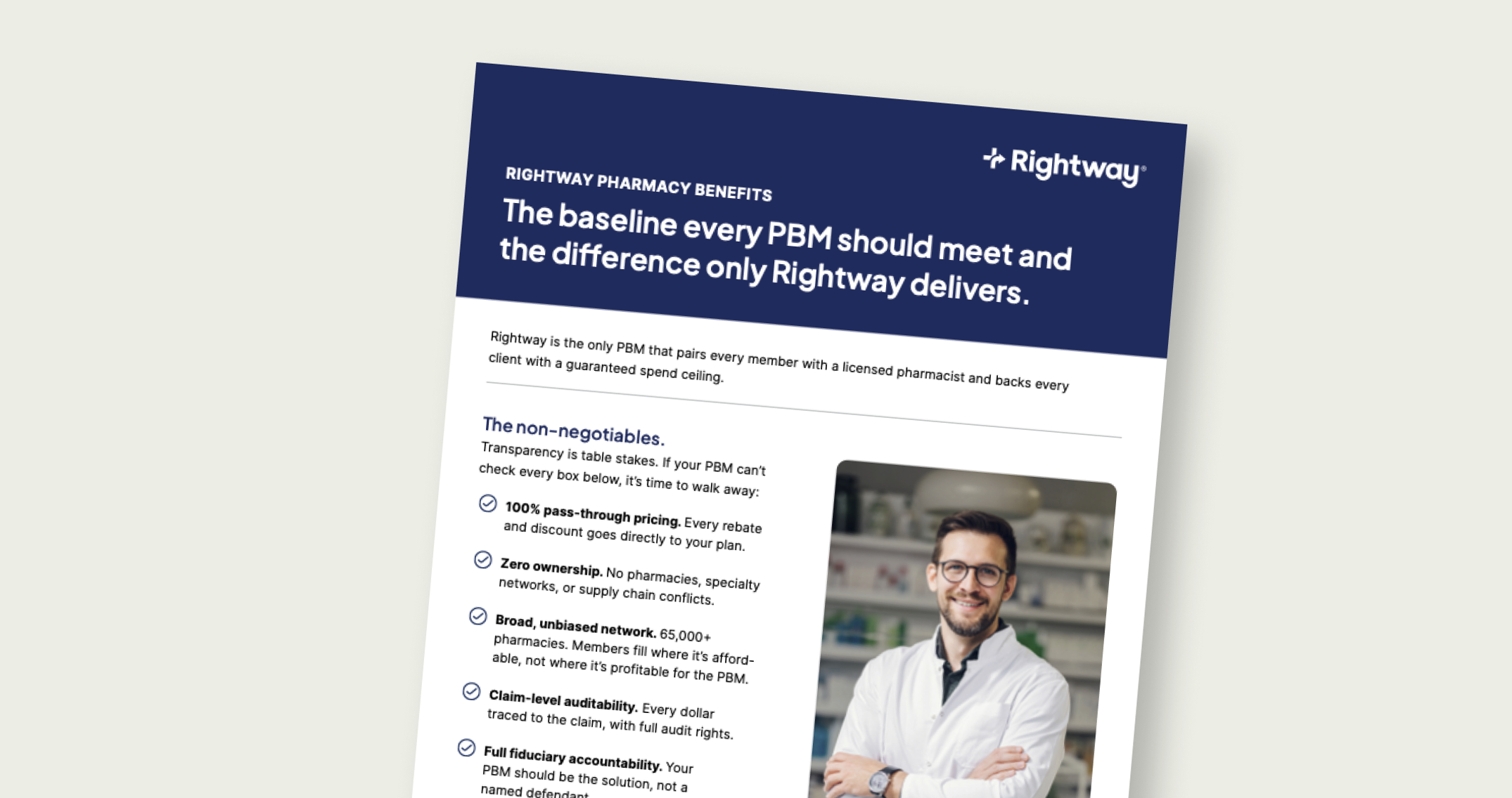 Why Rightway PBM is different: The baseline every PBM should meet, and the difference only Rightway delivers.