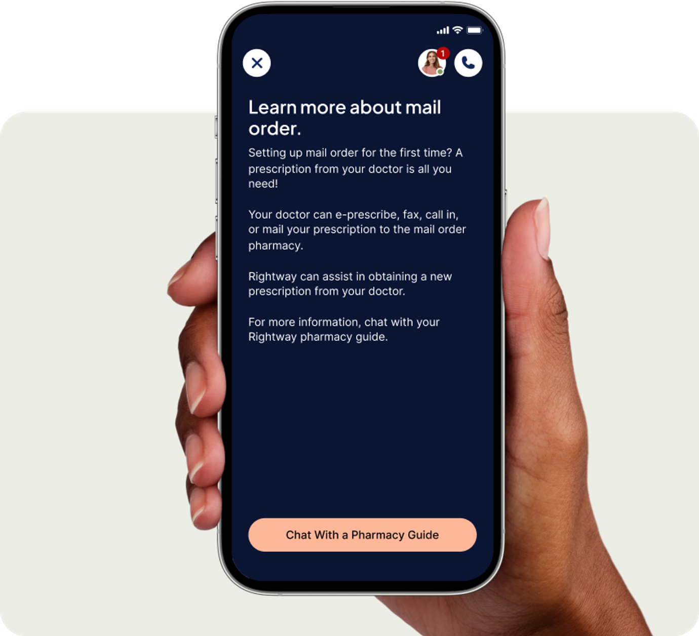 hand holding phone