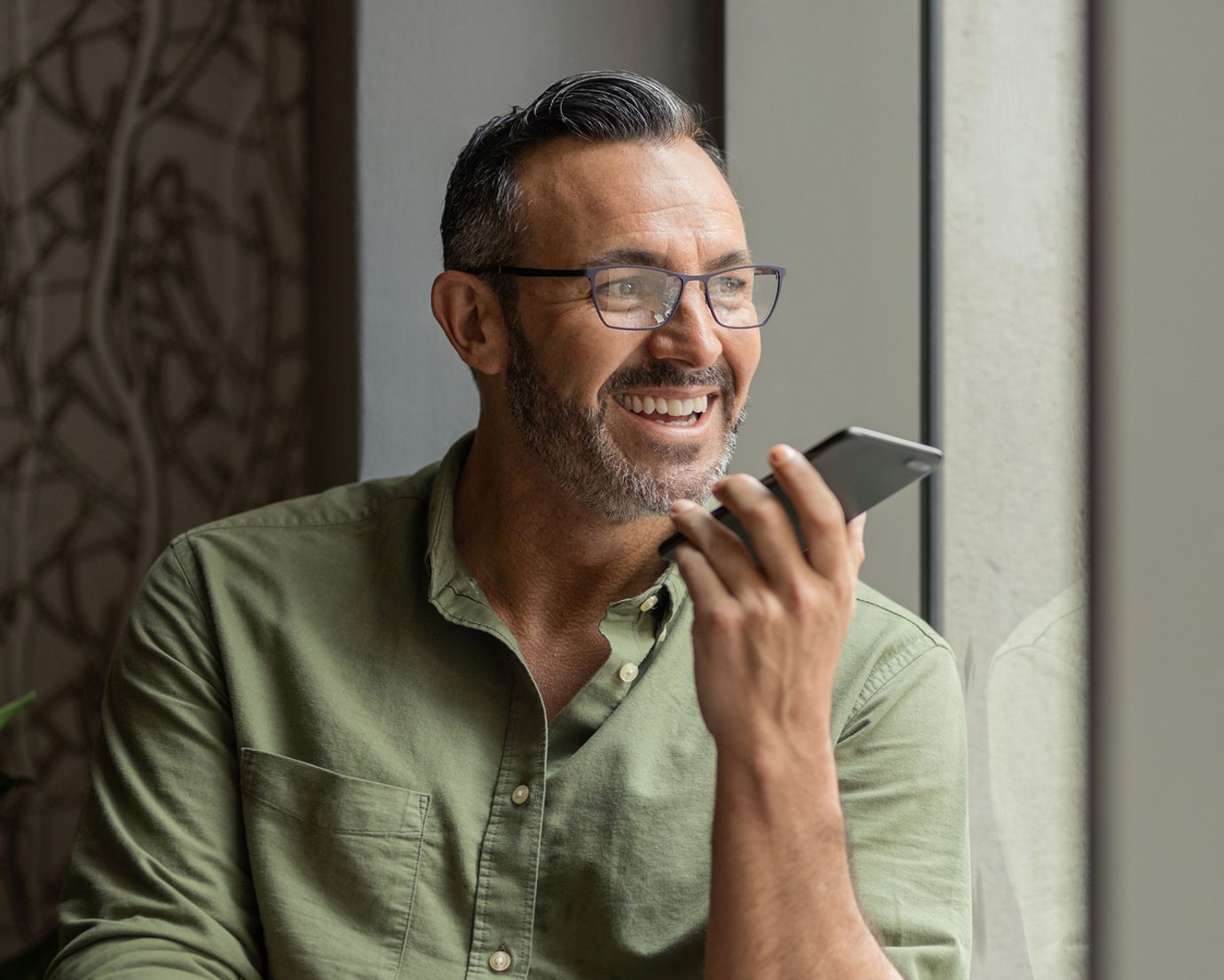 man talking on phone