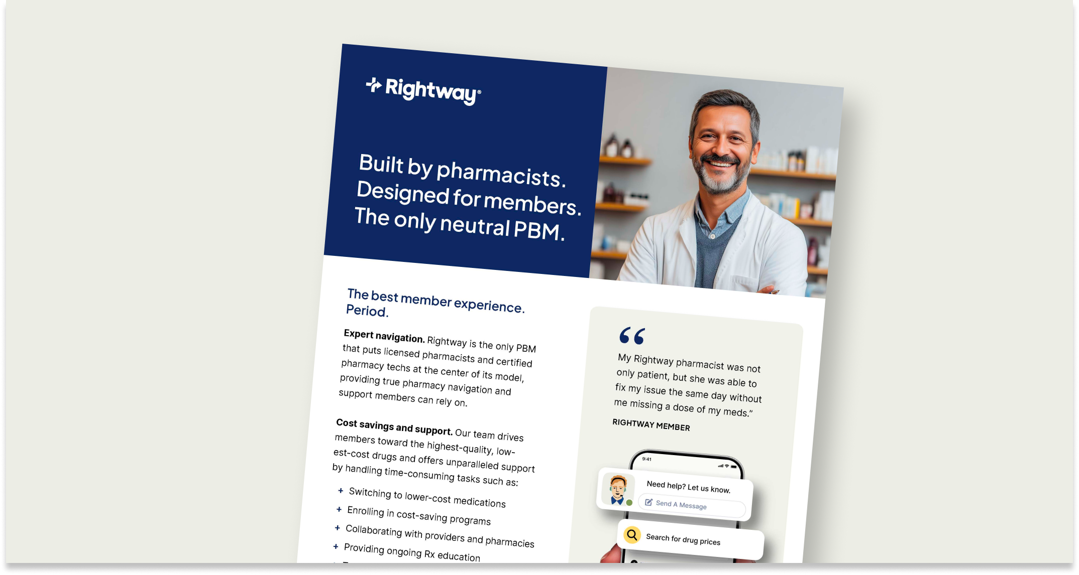 Built by pharmacists. Designed for members. The only neutral PBM.