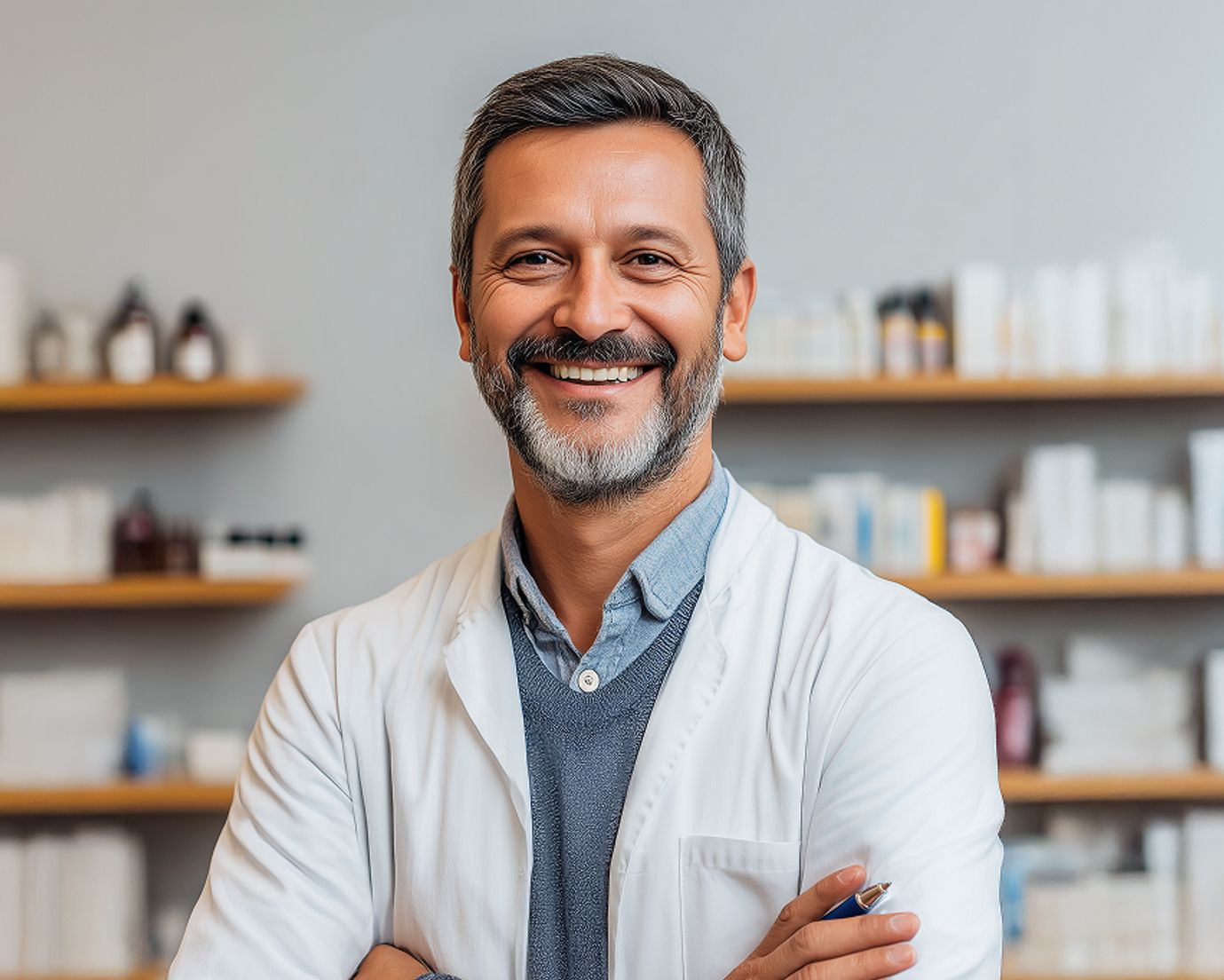 confident male Pharmacist