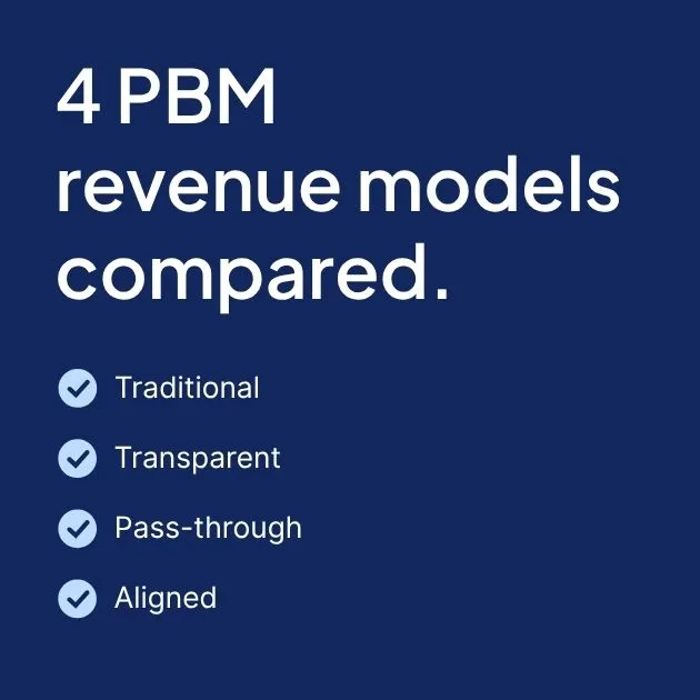 Four PBM revenue models.