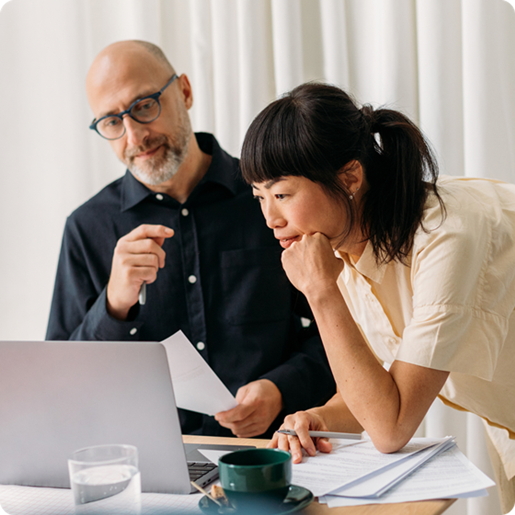 Rightway | Clinical Care Navigation | Effective Transparent PBM.. man and lady looking at laptop