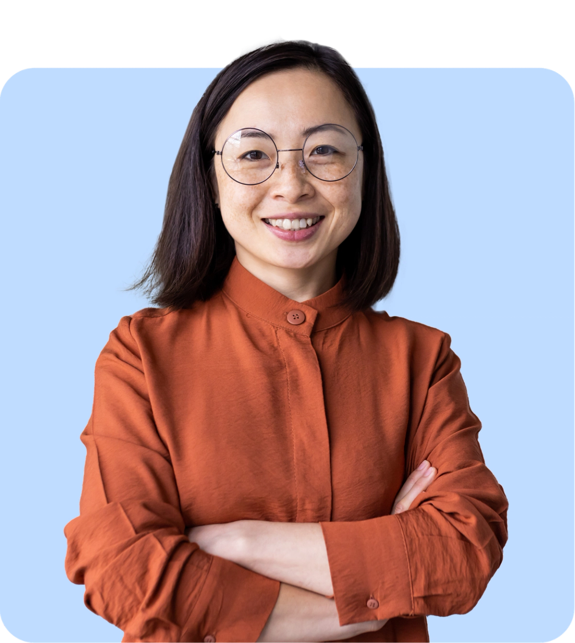Smiling benefits leader with glasses confident about a smooth PBM implementation.