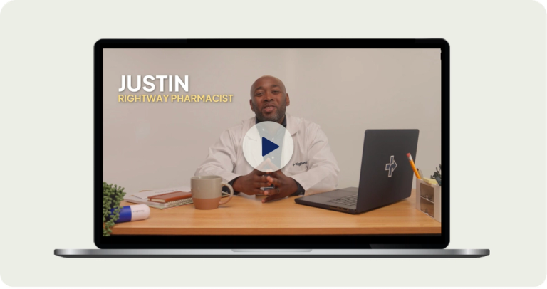 Rightway PBM member transition video in laptop