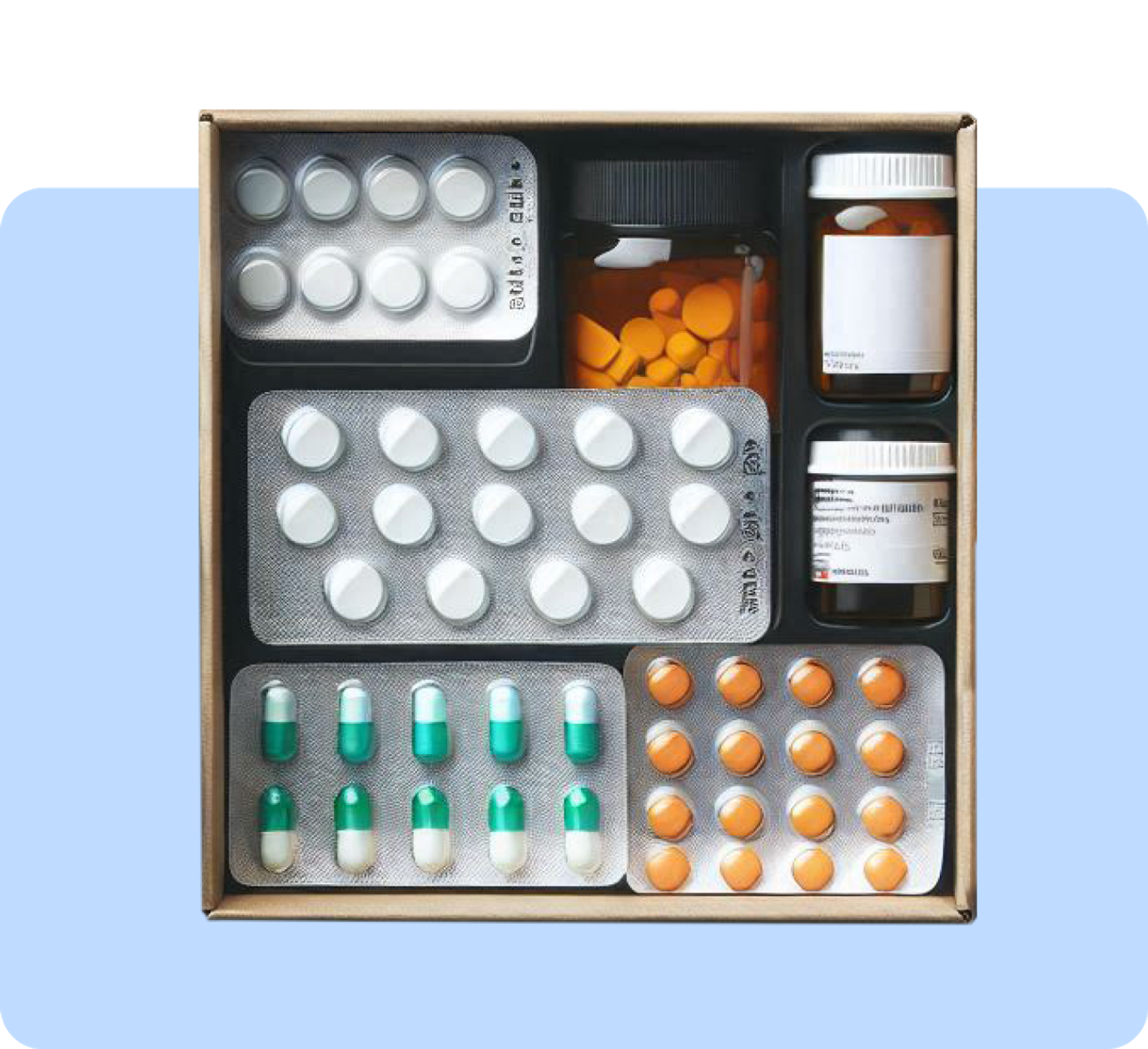 open box of pills