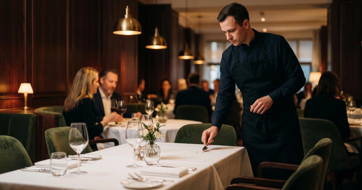 Fine dining tafelschikking die de branding en sfeer van een restaurant weerspiegelt
