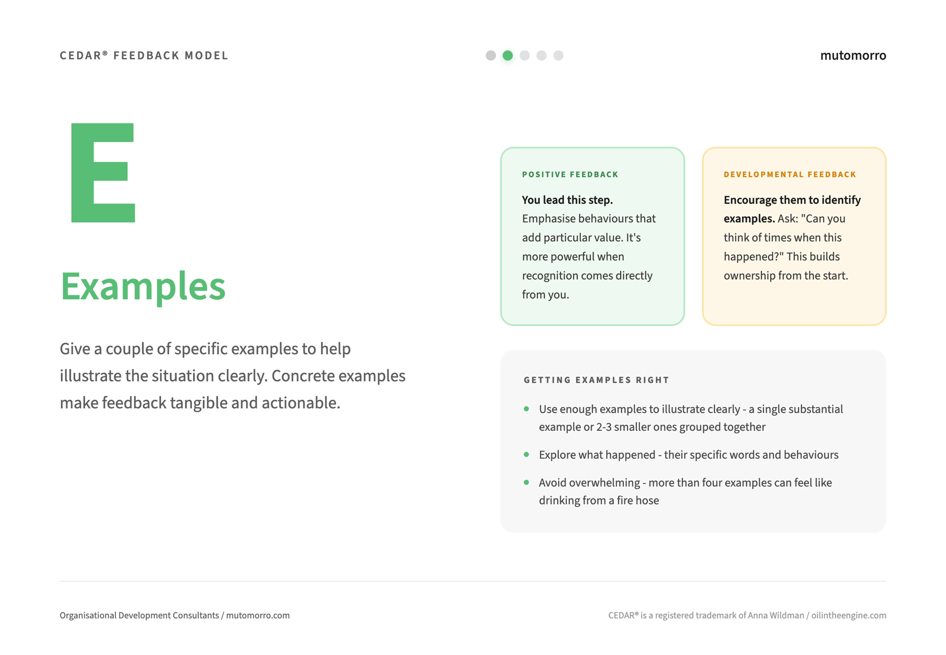 CEDAR Feedback Model - 2. Examples - Mutomorro