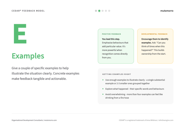 CEDAR Feedback Model - guide | Mutomorro