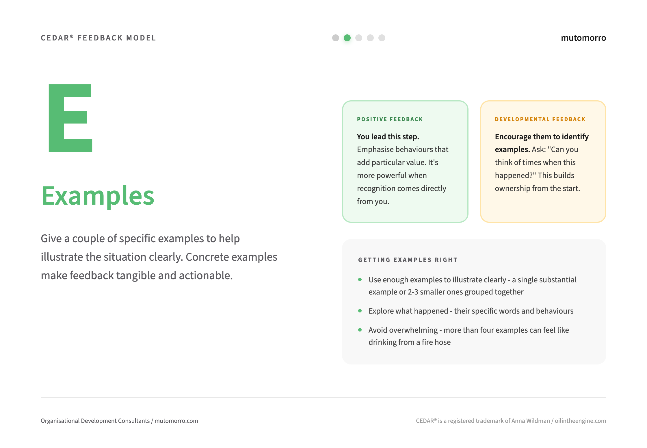 CEDAR Feedback Model - 2. Examples - Mutomorro