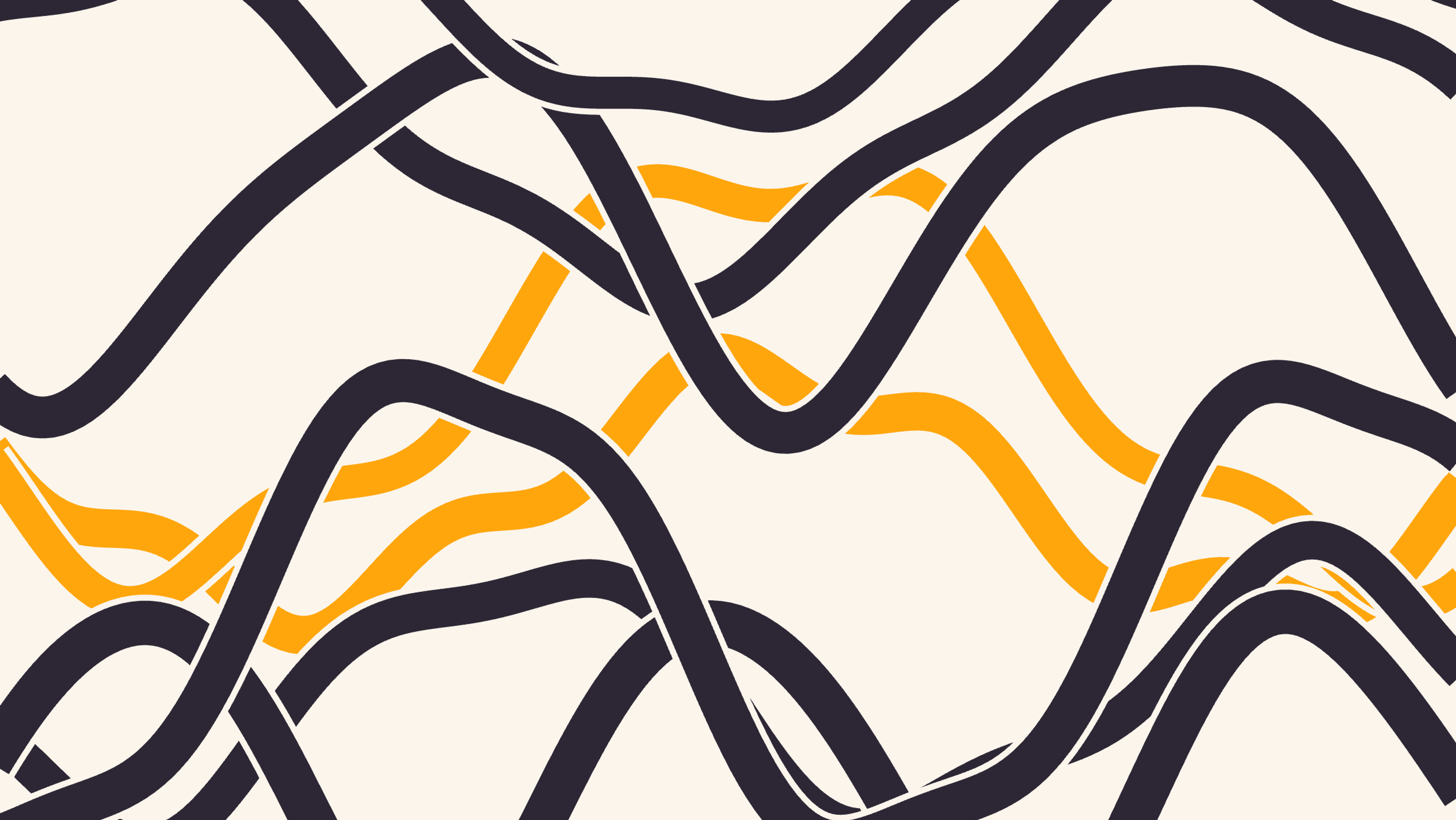 Abstract illustration of warm and cool wave-like currents almost overlapping but not quite synchronised
