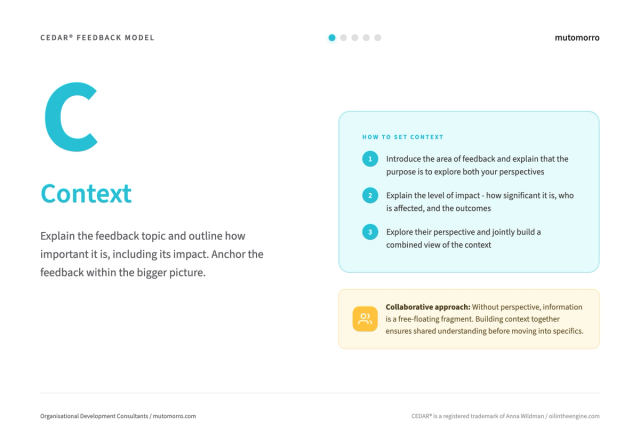 CEDAR Feedback Model - guide | Mutomorro
