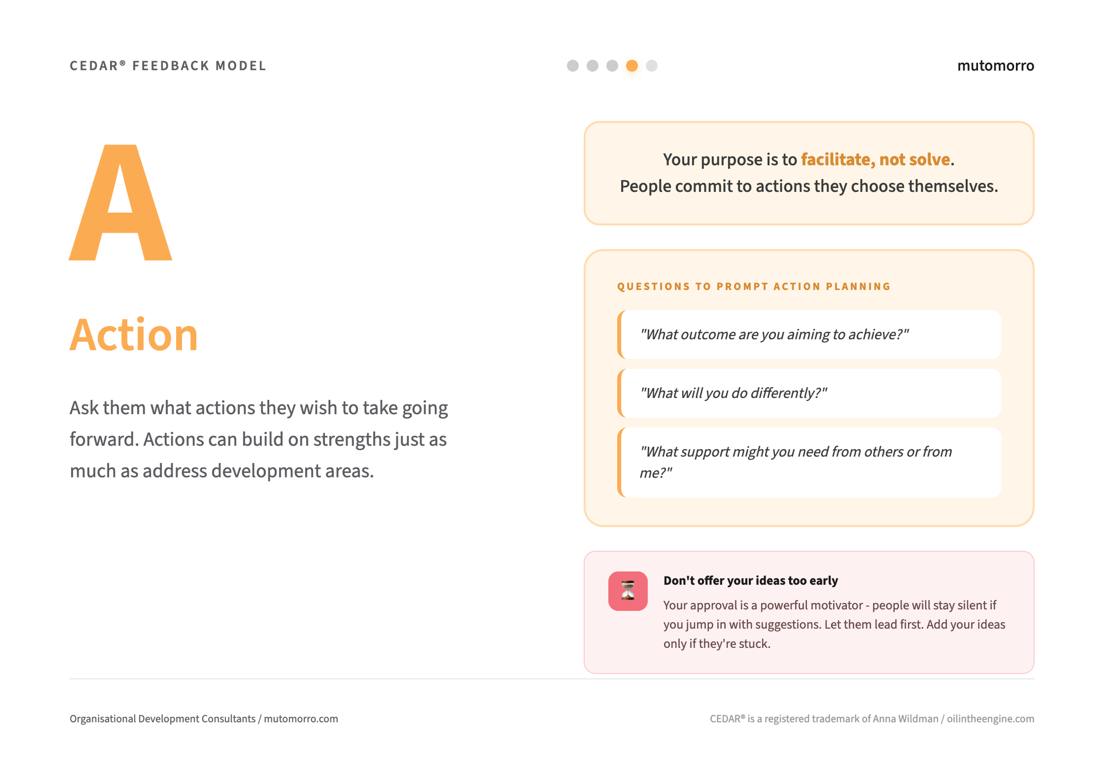 CEDAR Feedback Model - 4. Action - Mutomorro