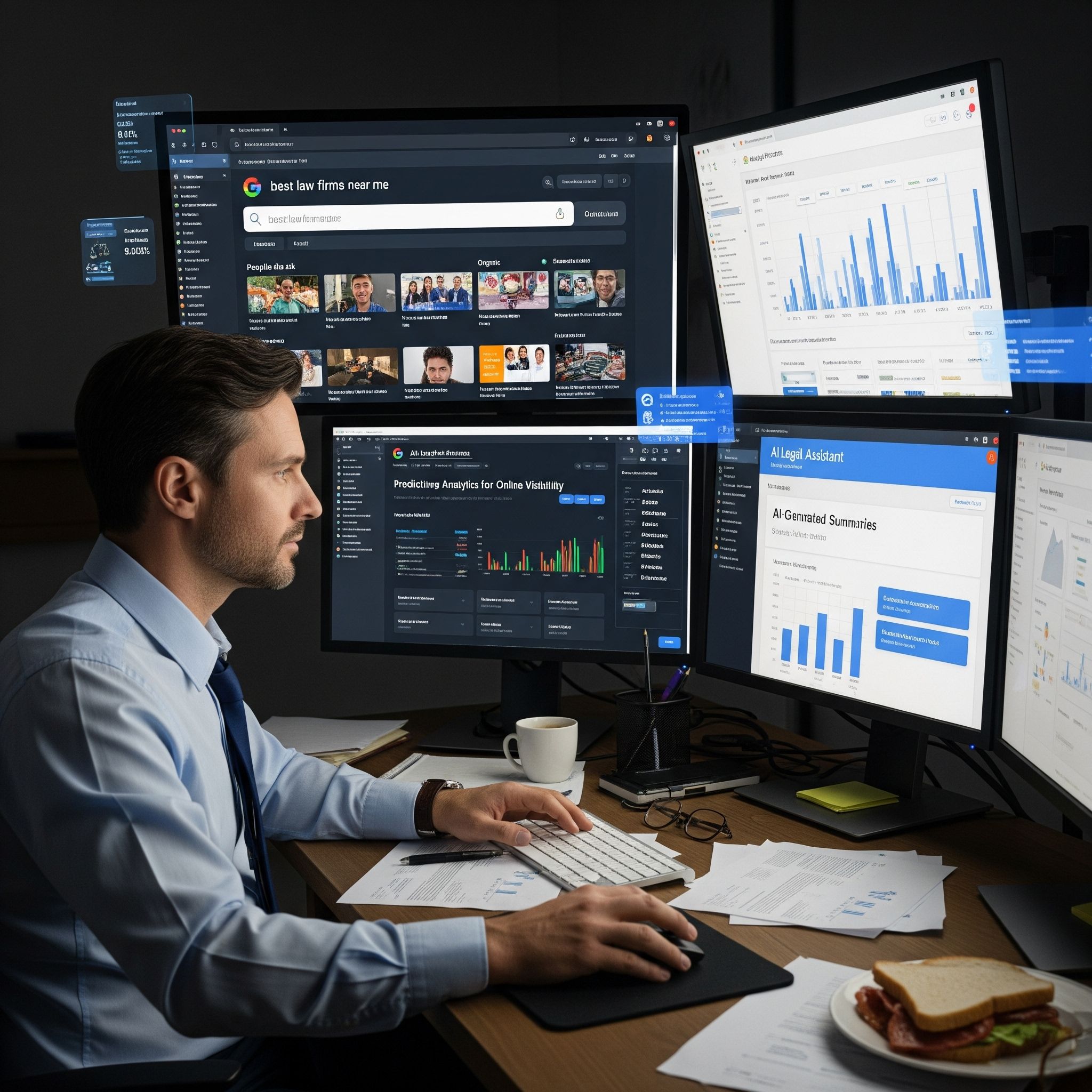 Lawyer navigating AI search