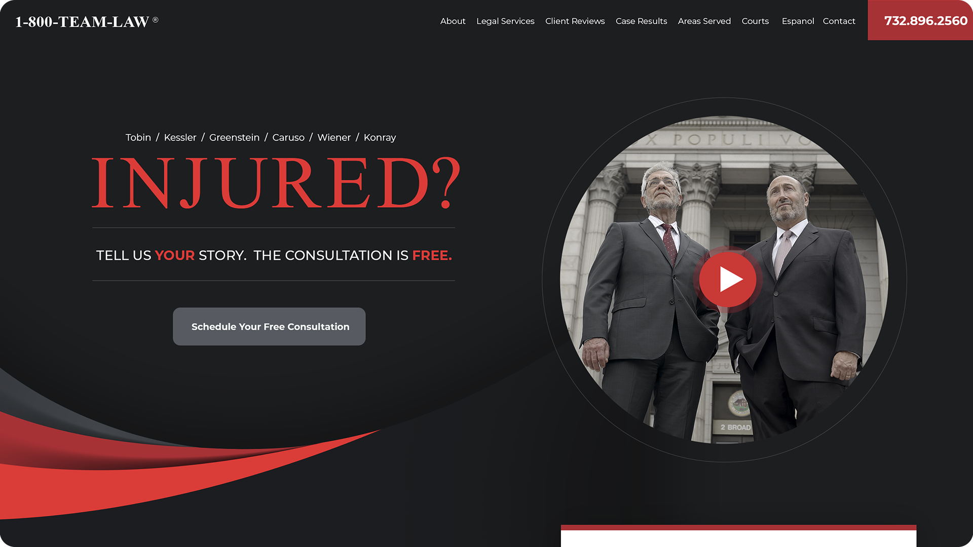 Team Law Website Design