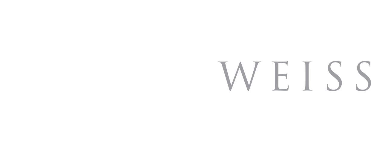 Gray letters spelling out "LWEISS" on a white background.
