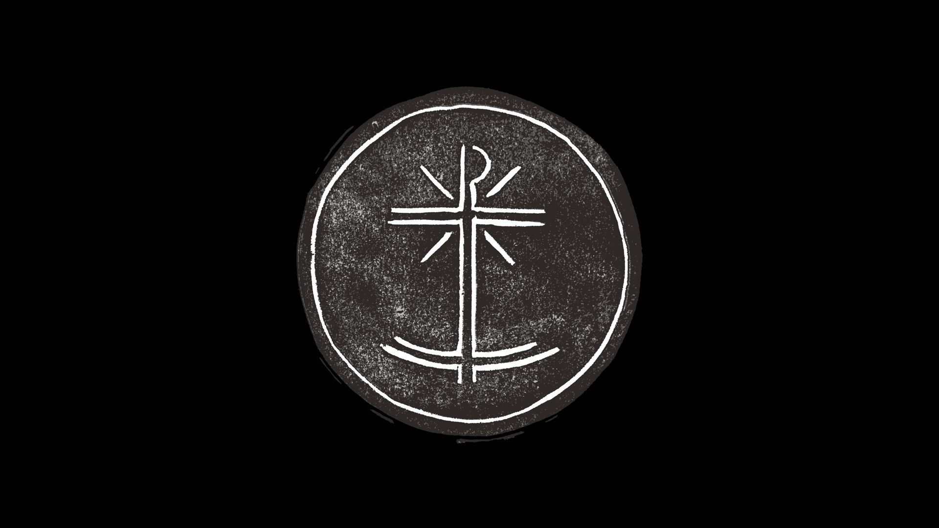 Hope Church Columbus logo featuring a stamped chi-rho cross superimposed on an anchor.