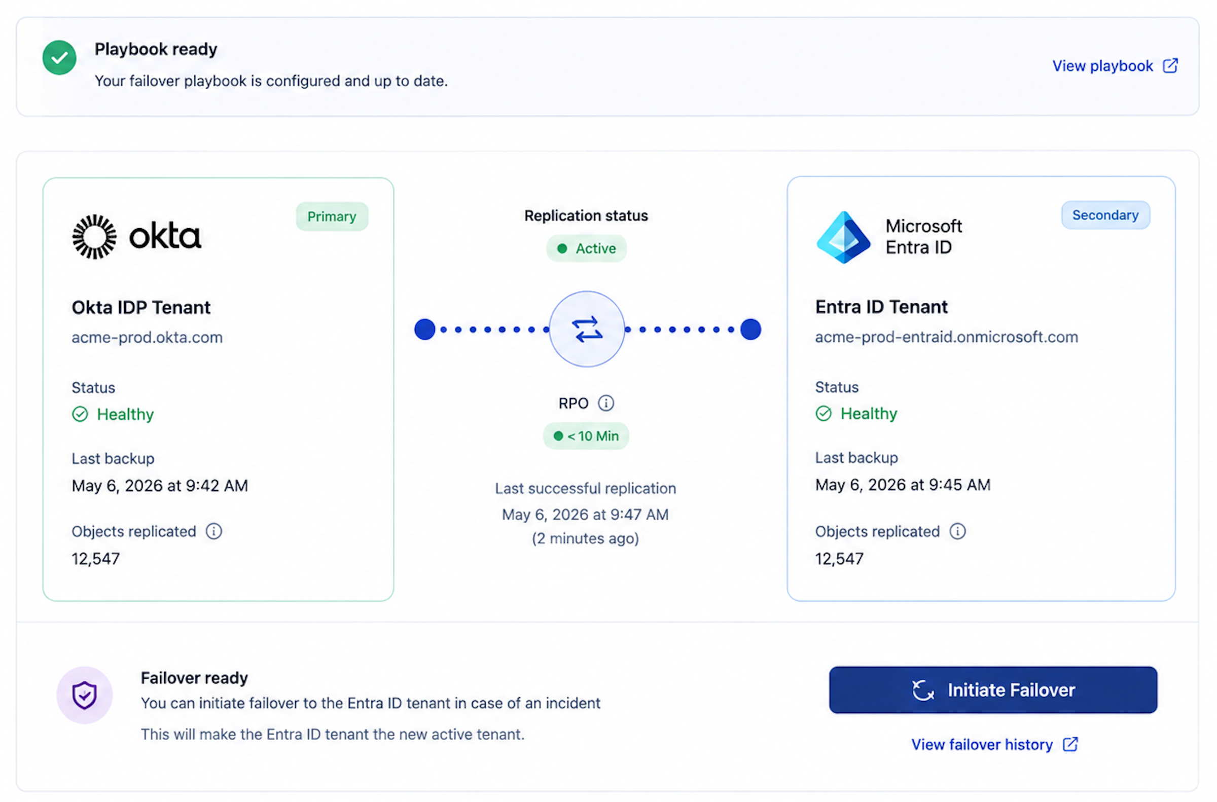 Okta Failover Tenant