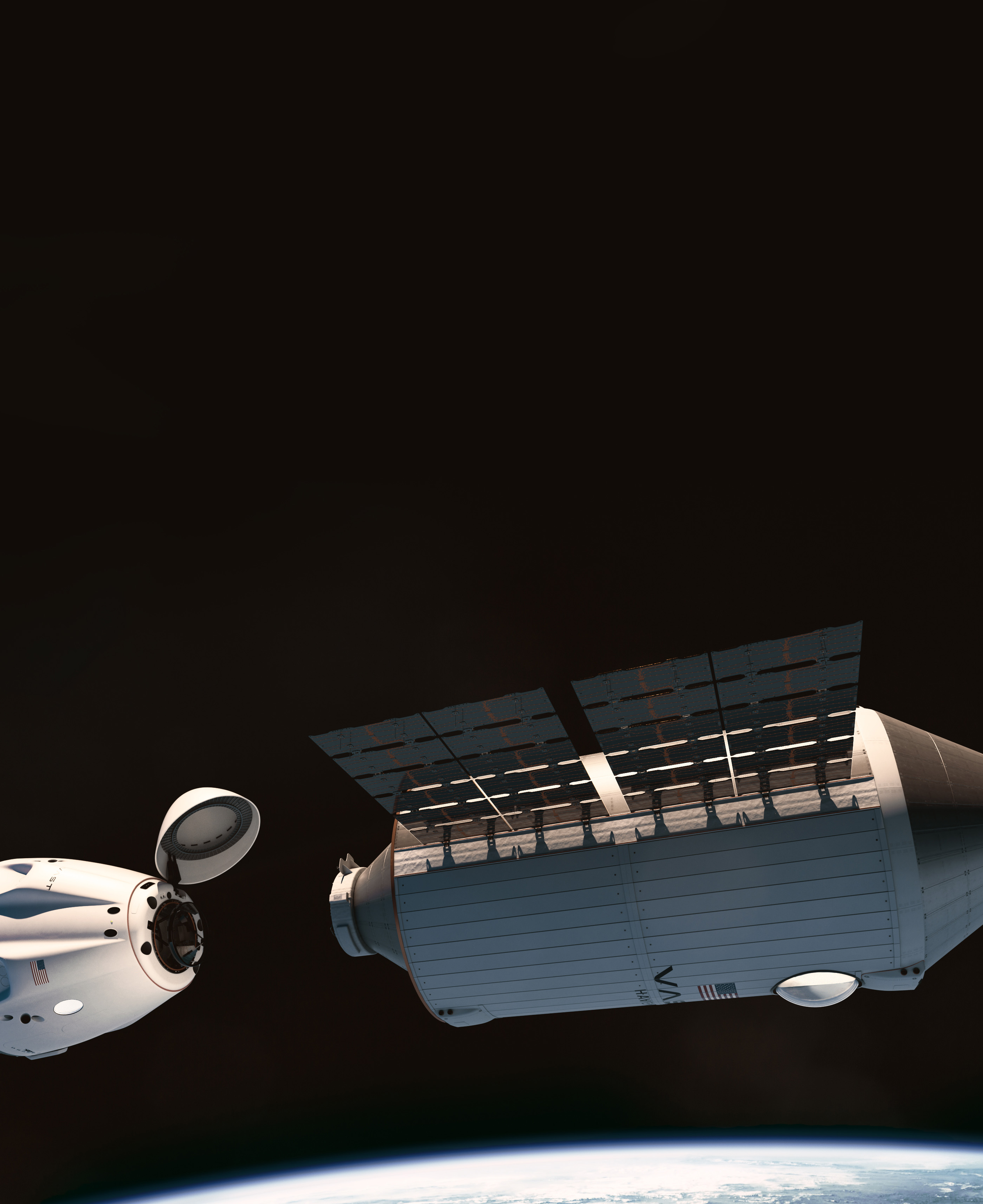 Illustration of Haven-1 and Dragon - Credit: Vast