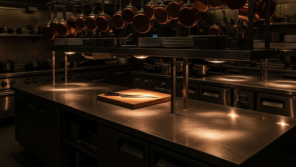 Chef and culinary personal branding with professional kitchen