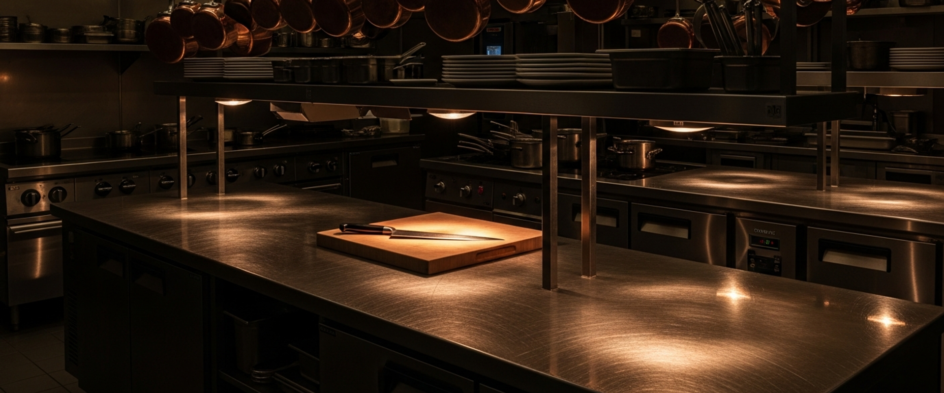 Chef and culinary personal branding with professional kitchen