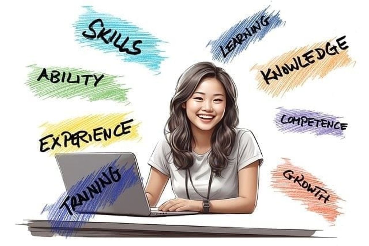 ai generated, woman, skills