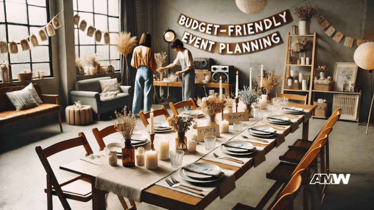 Budget-friendly event planning table setup