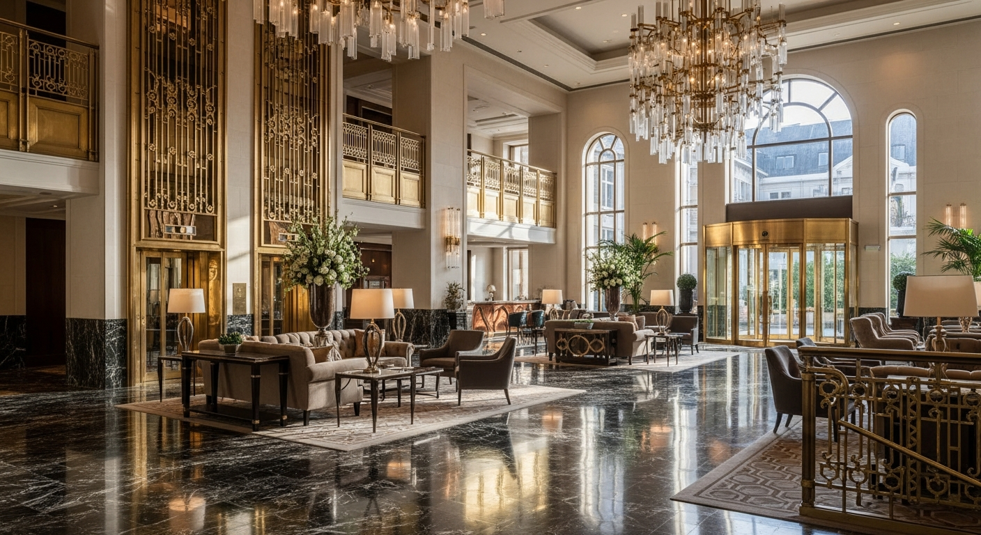Editorial luxury hotel lobby