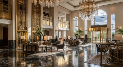 Editorial luxury hotel lobby
